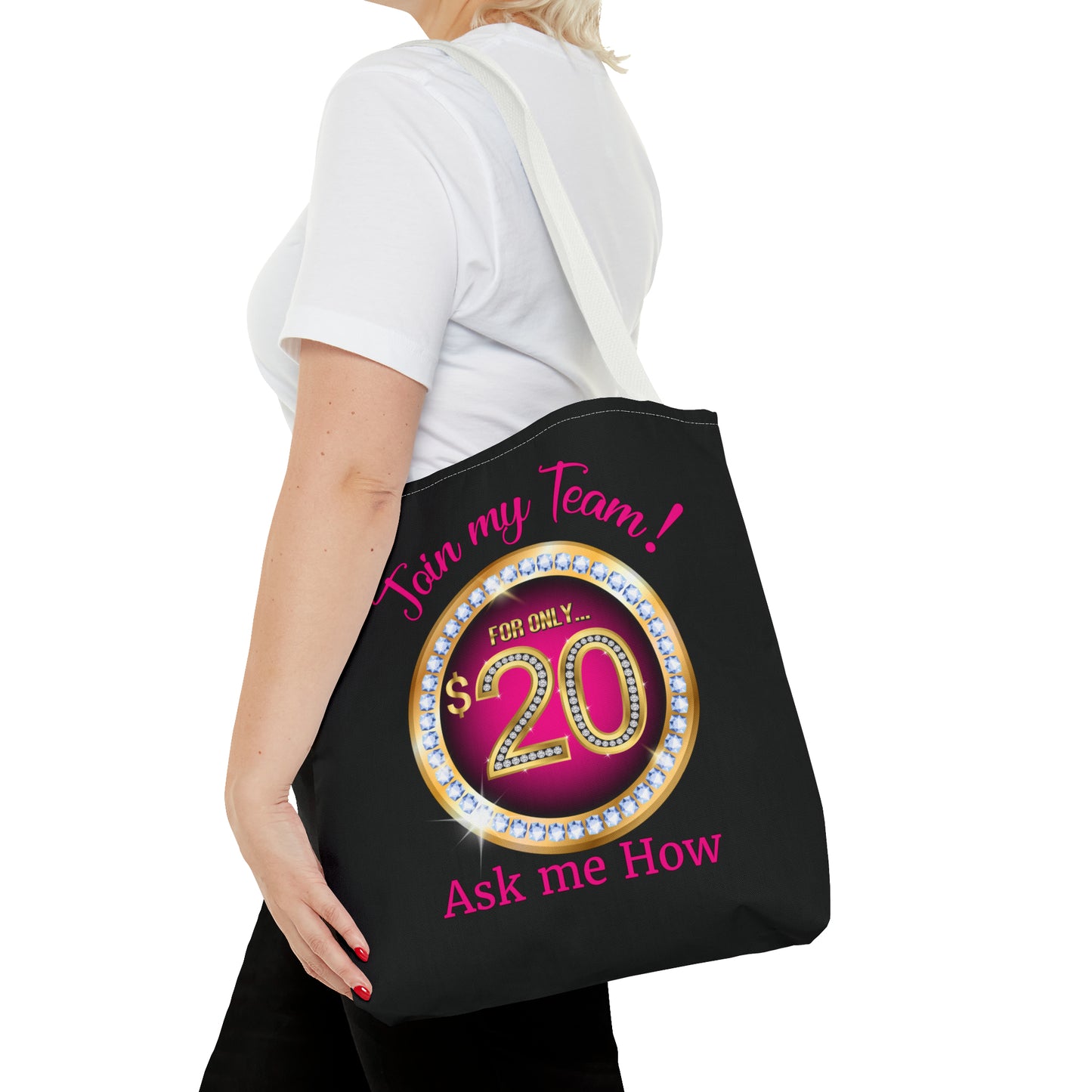 JOIN MY TEAM BLING TOTE