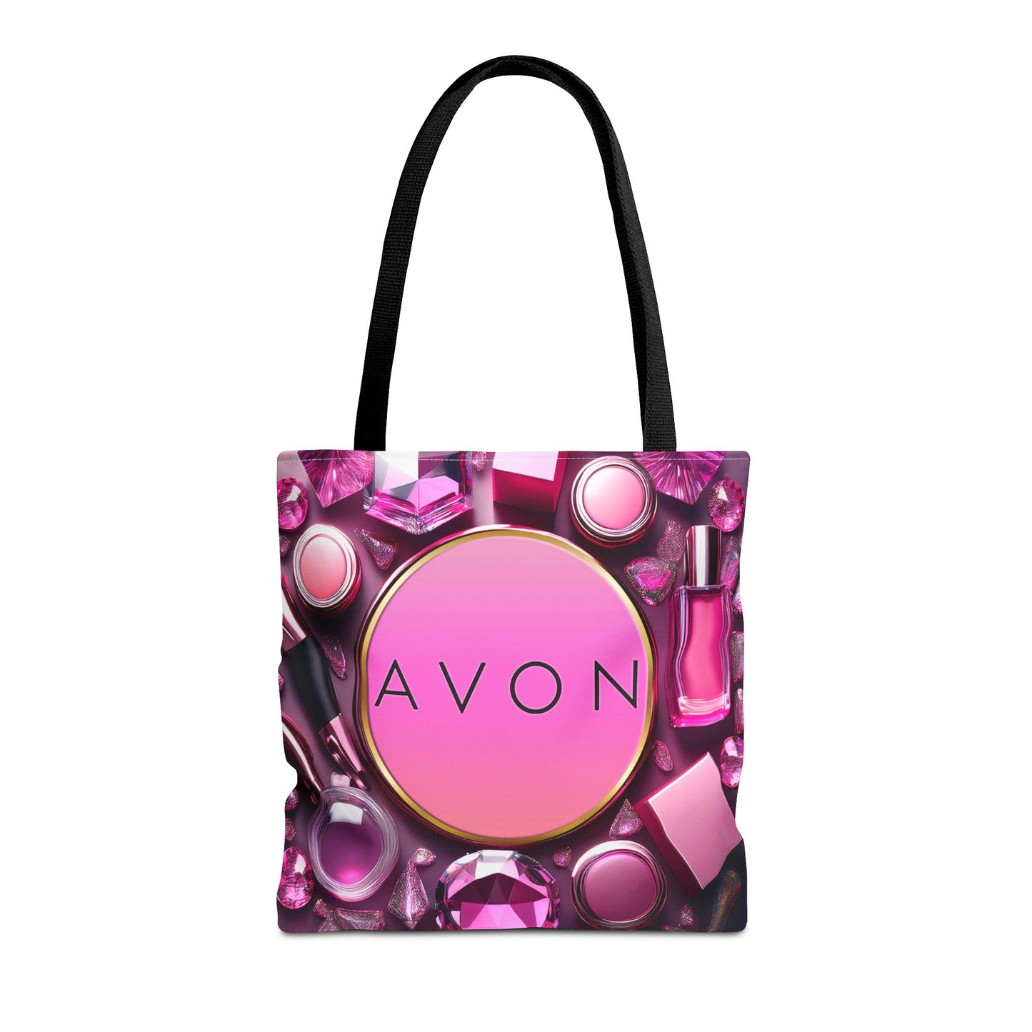 Glamorous AVON Tote Bag - Stylish Pink Cosmetics Design for Fashion Lovers