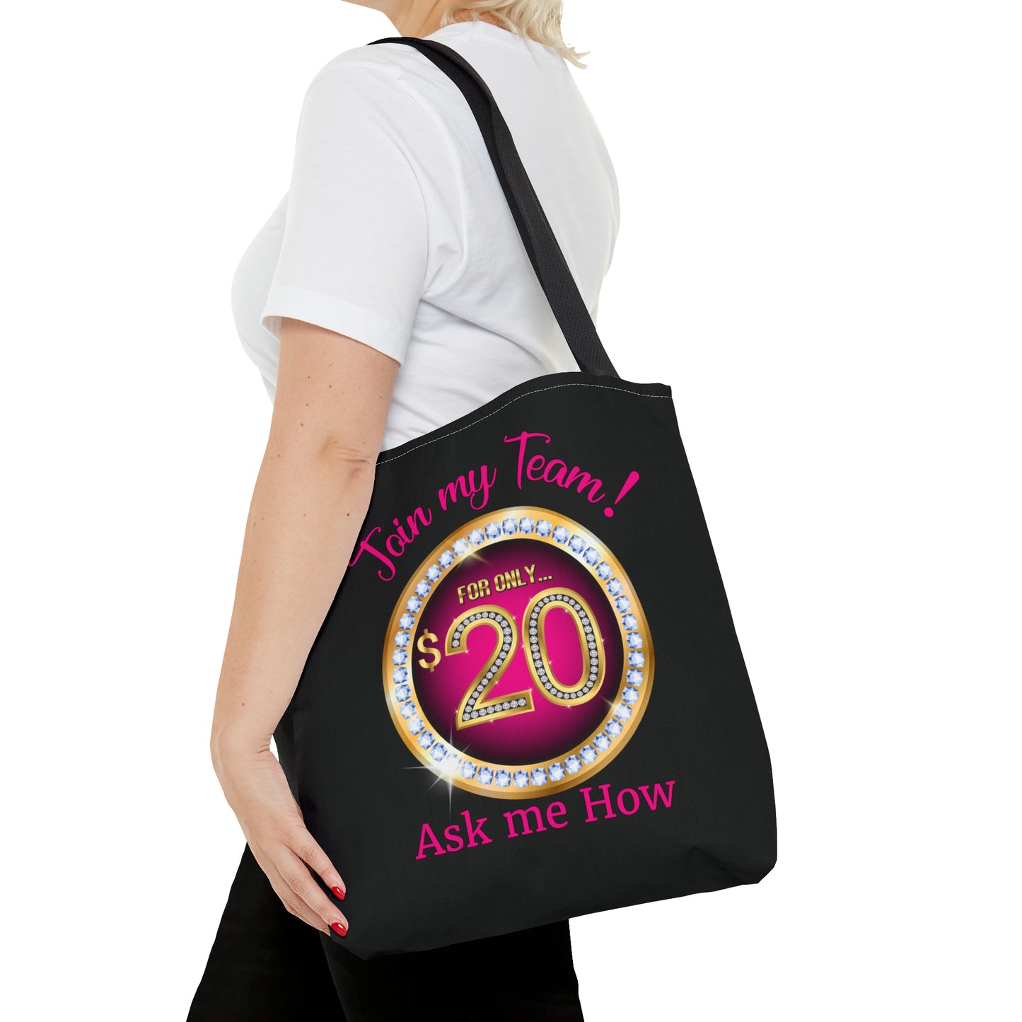 JOIN MY TEAM BLING TOTE