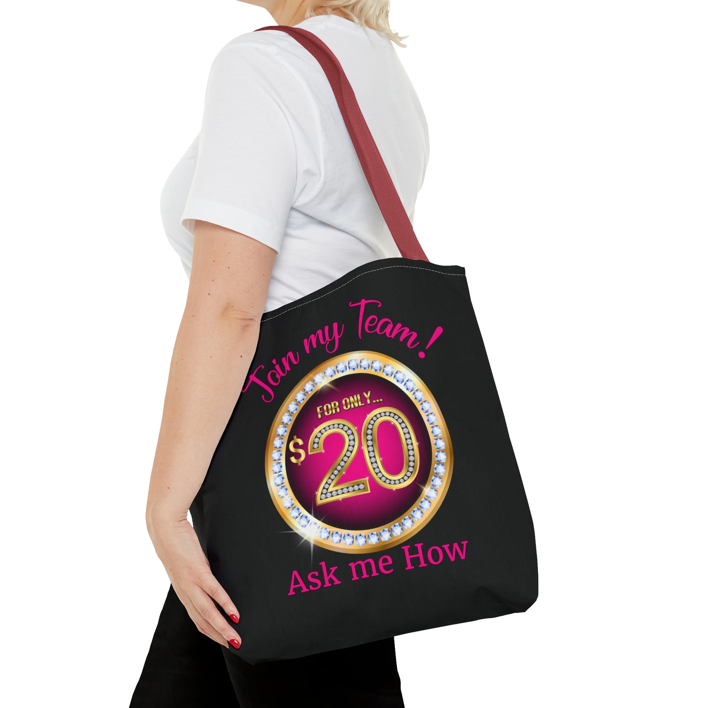 JOIN MY TEAM BLING TOTE