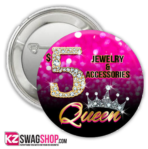 Bling Assorted 3" pin buttons