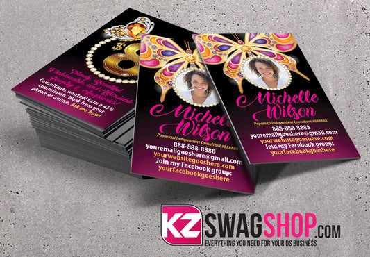 $8 Bling Jewelry Business Cards BEAUTIFLY style 2