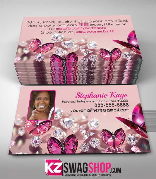 $8 Bling Jewelry Business Cards Style 46