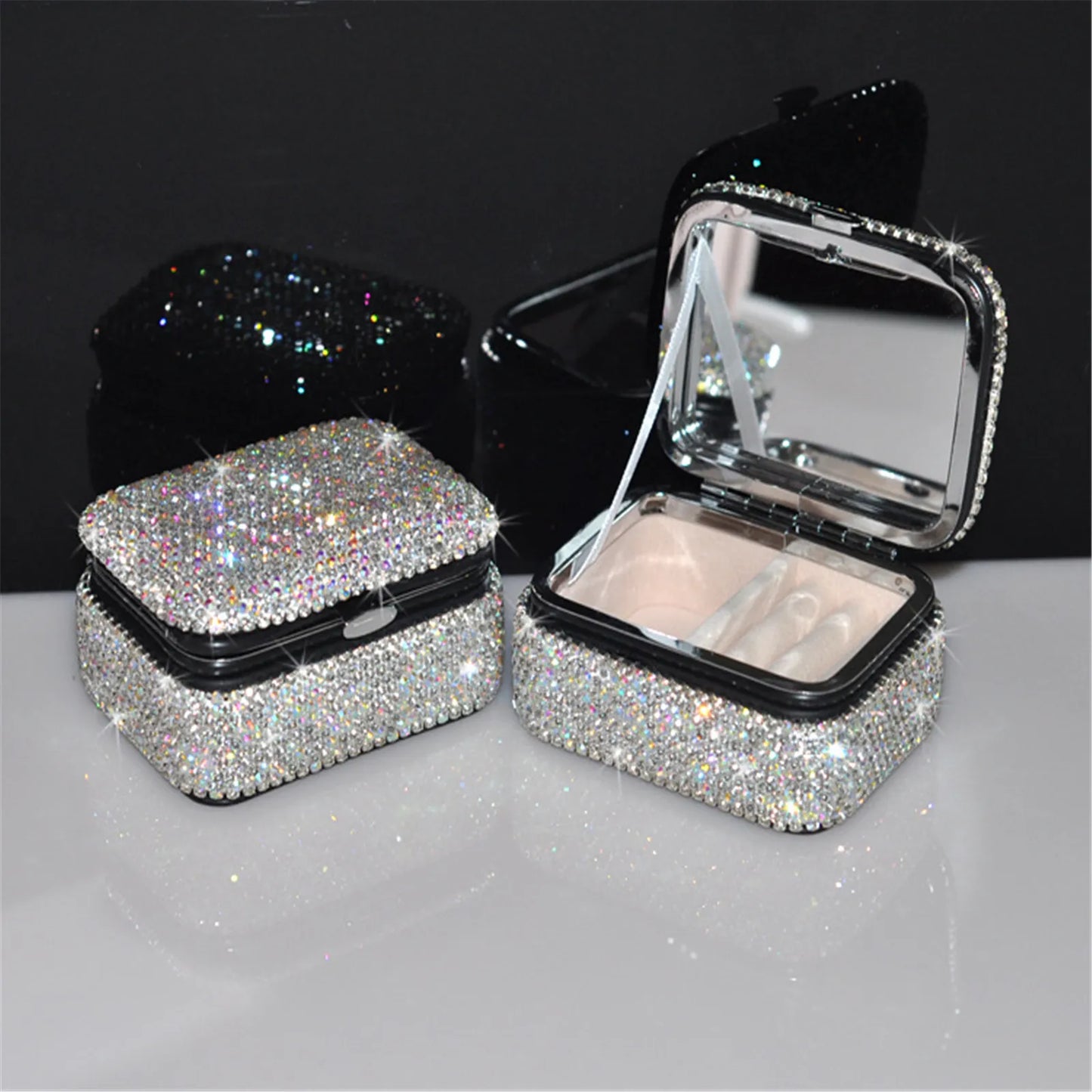 Rhinestones Bling Luxury Small Jewelry Box