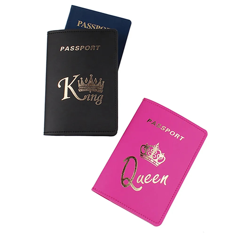 Bling queen and king passport cover