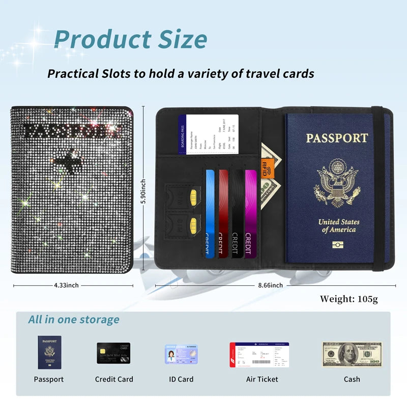 Bling Passport Cover - Assorted Colors