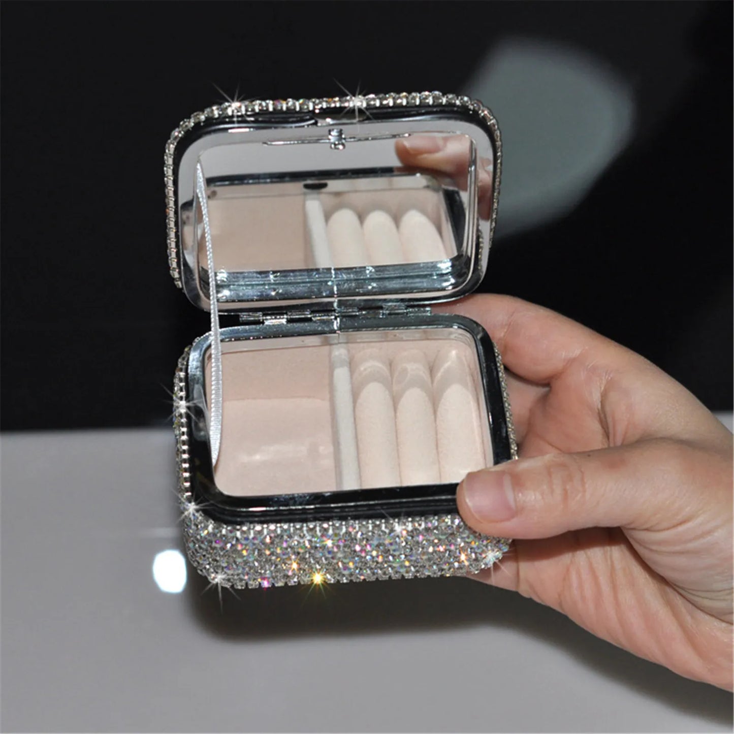 Rhinestones Bling Luxury Small Jewelry Box