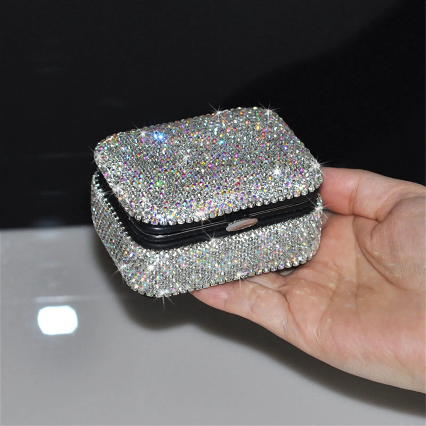 Rhinestones Bling Luxury Small Jewelry Box