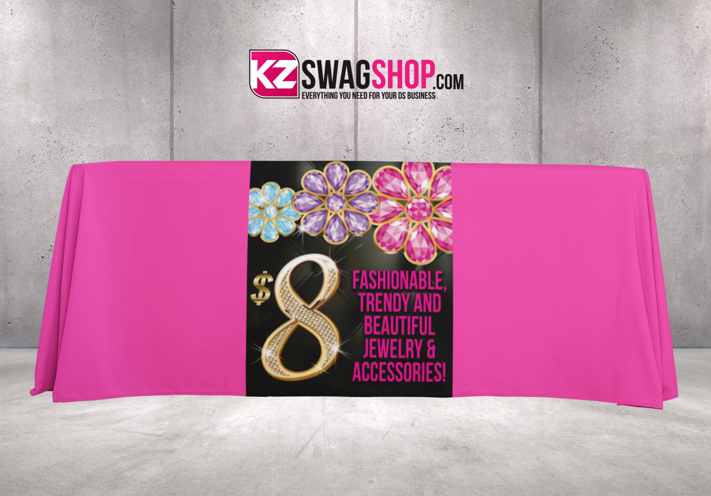 $8 Bling  24x72 Table Runner- BLOOM