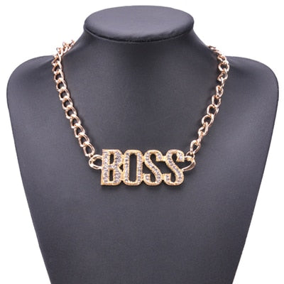 Rhinestone BOSS Bling bracelet, earrings and Necklace