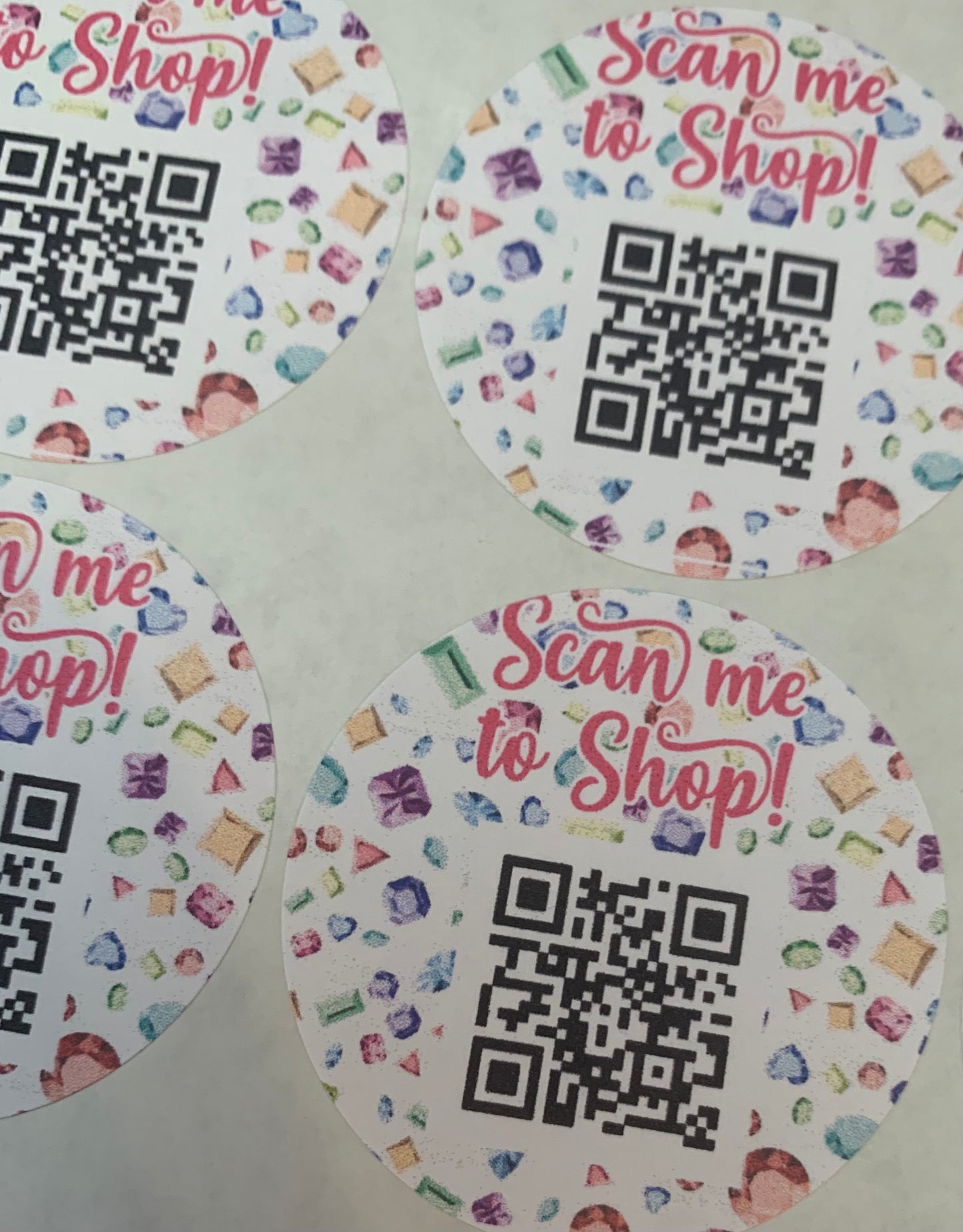 Personalized Full Color Qr code stickers - pack of 100
