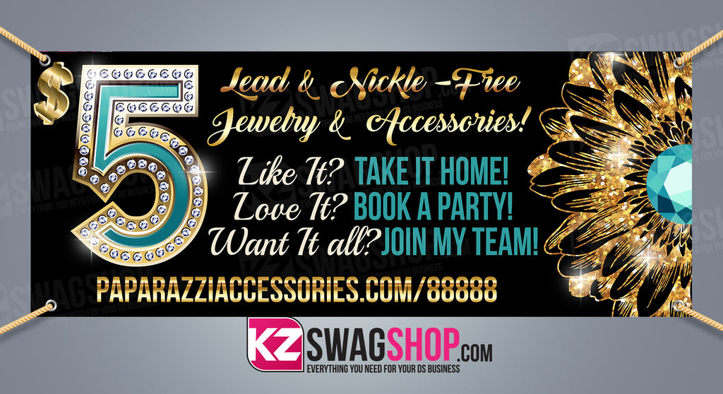 $5 Bling Horizontal Vinyl Banner - OCEANA