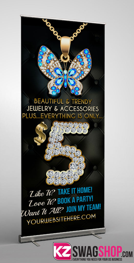 $5 Bling Retractable Banner style - 29
