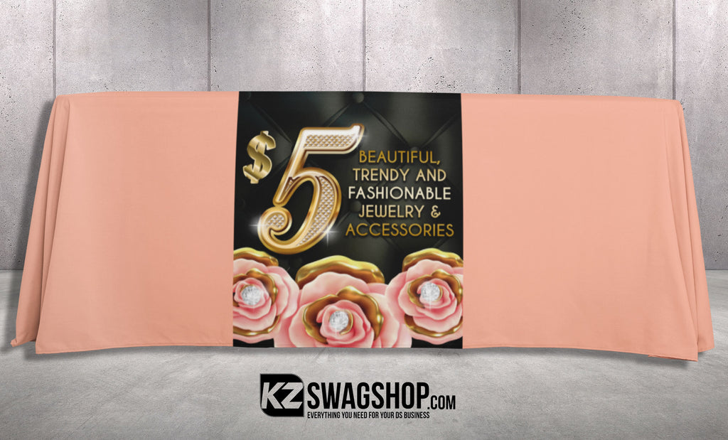 $5 Bling 24x72 Table Runner- ROSEGOLD