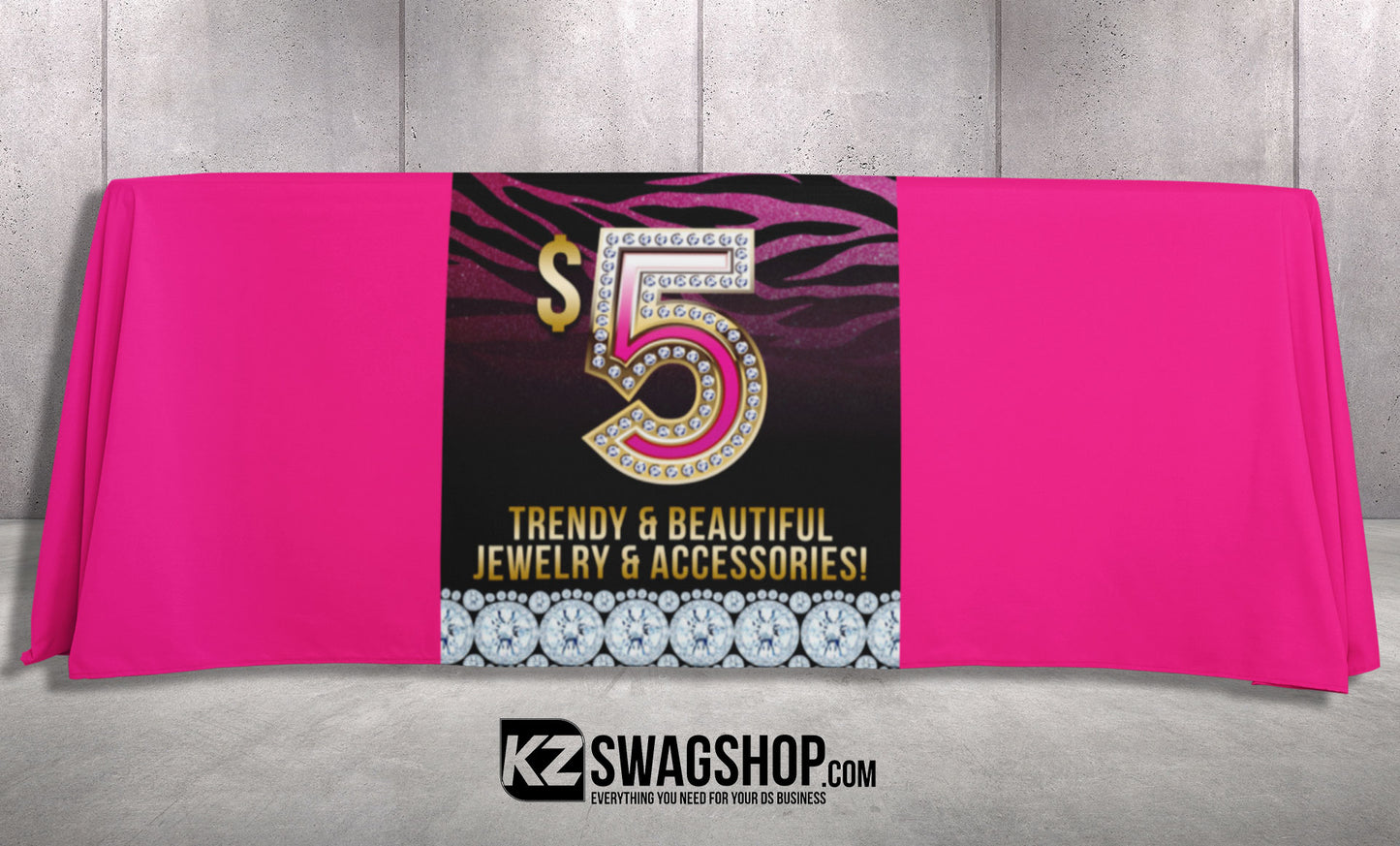 $5 Bling 24x72 Table Runner- WILD