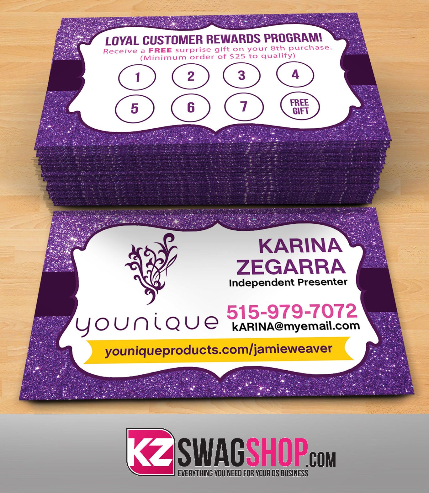 Younique Business Cards Style 7