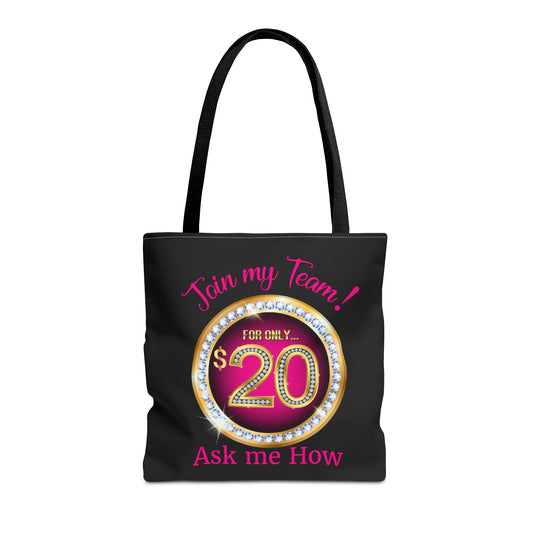 JOIN MY TEAM BLING TOTE