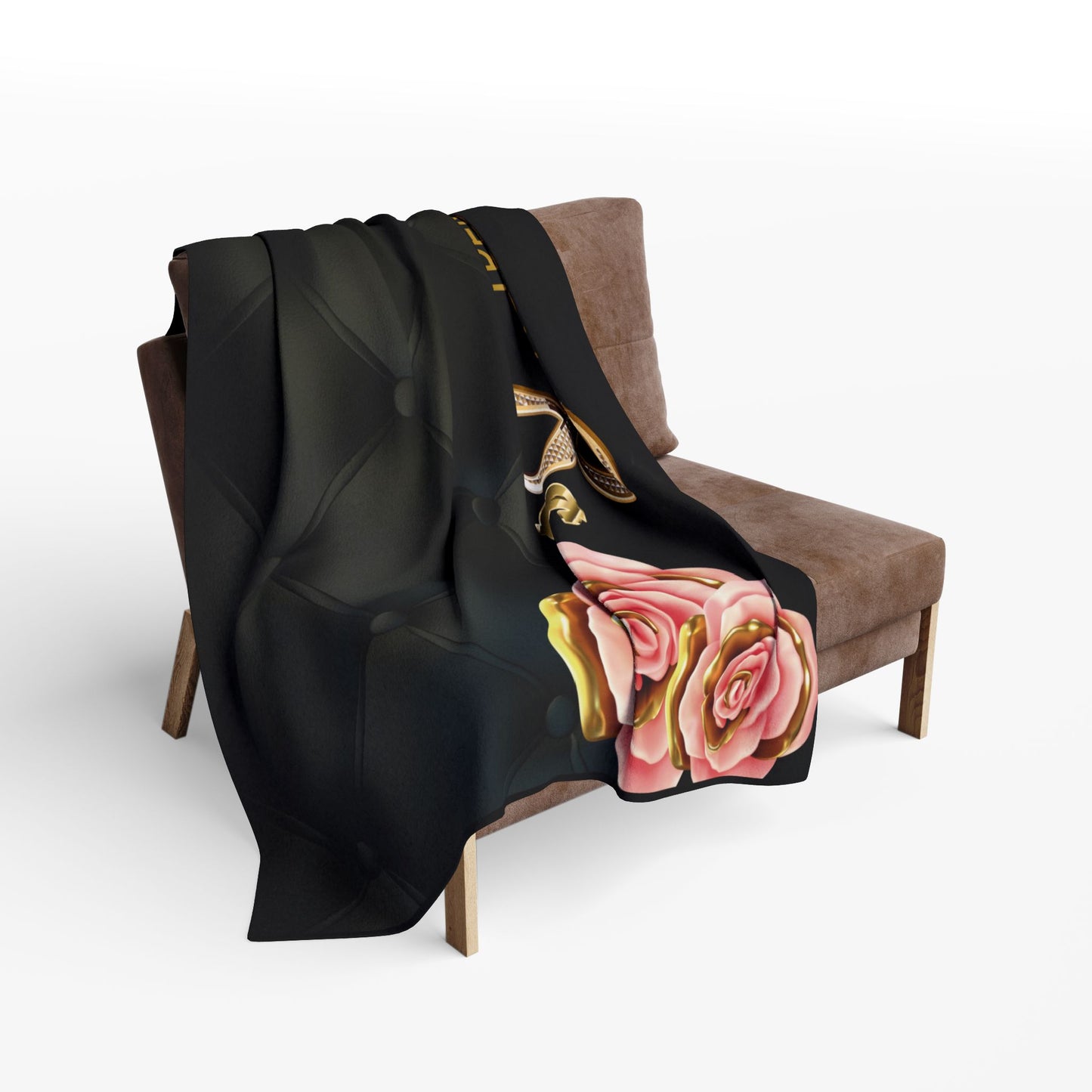 $8 Bling 50"x60" Fleece Table Cover - ROSEGOLD