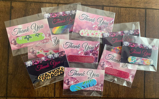 Bling Assorted mini emery boards thank you gift pack of 20