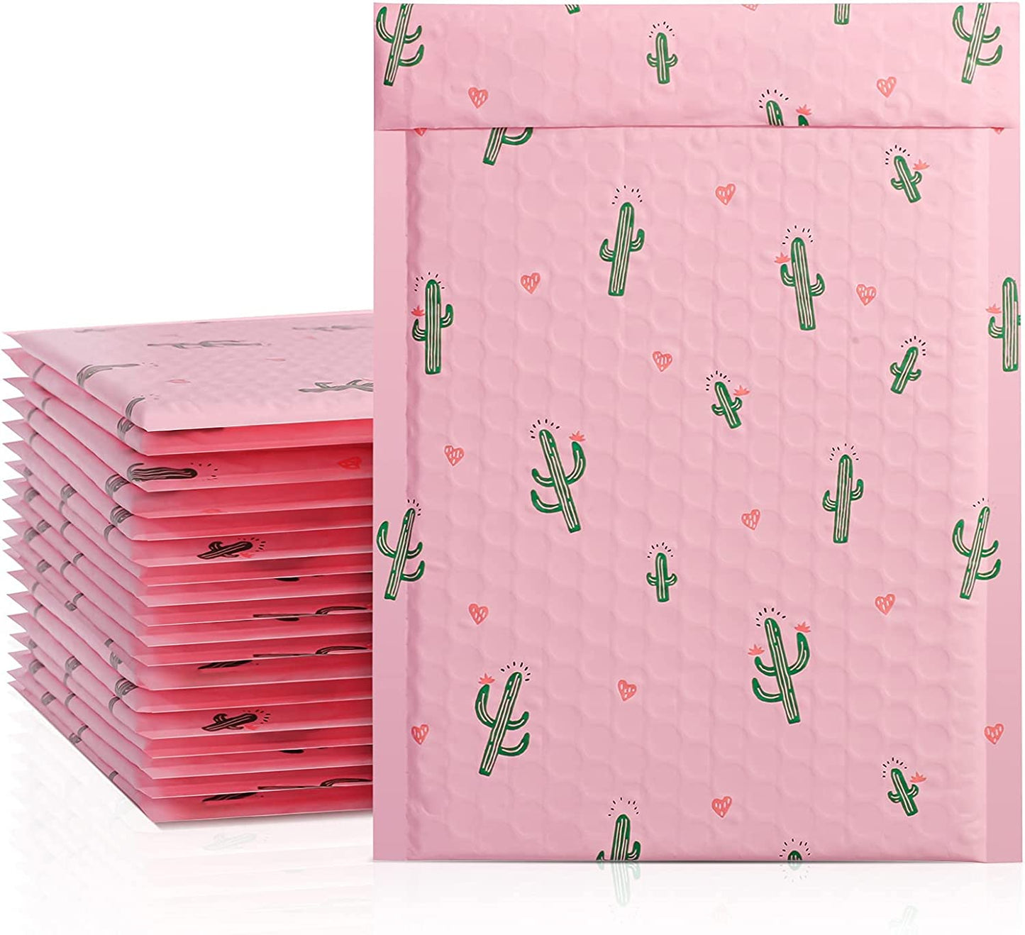 6x10 Inch Color Printing Bubble Mailers Cactus
