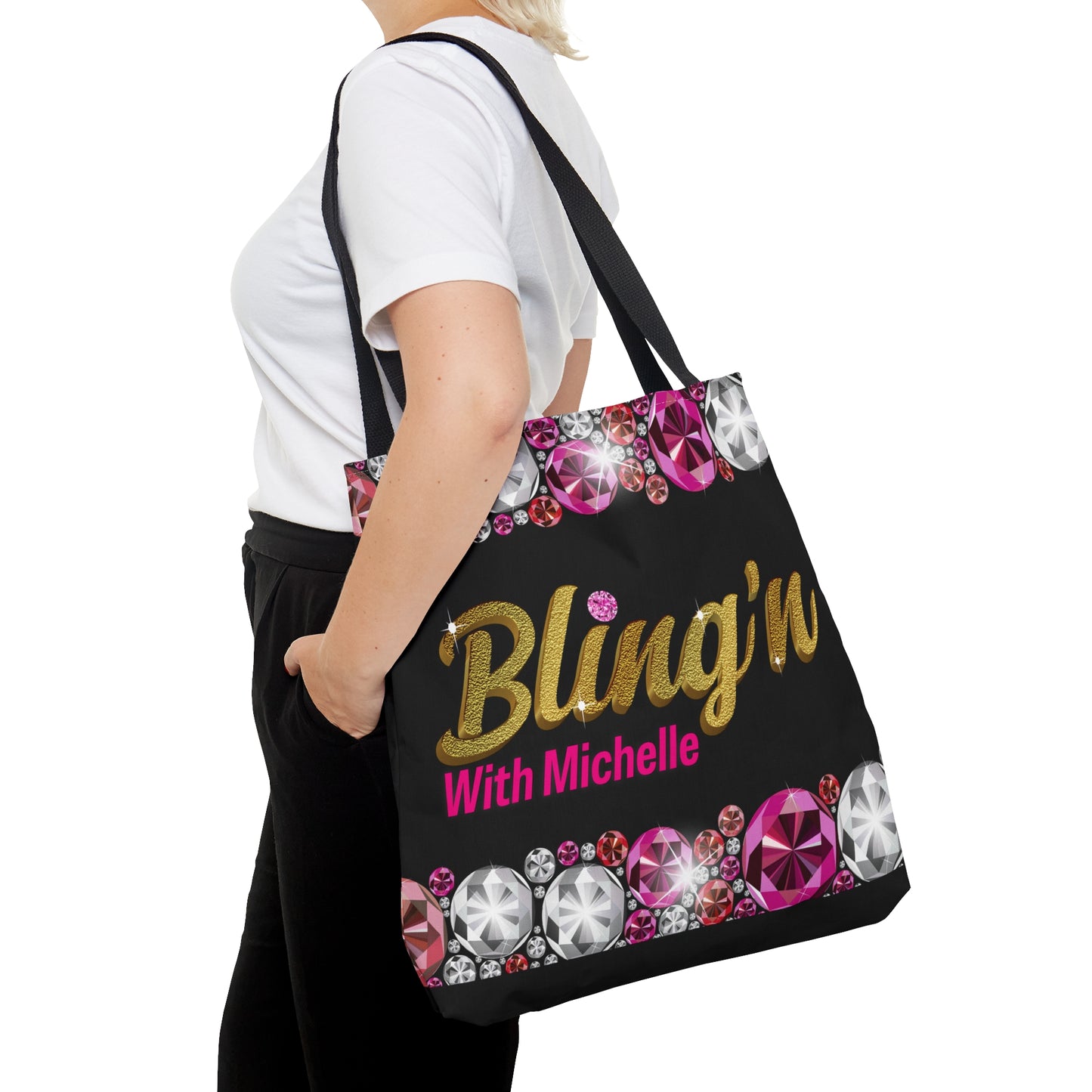 Bling Personalized Tote Bag - 2 sizes