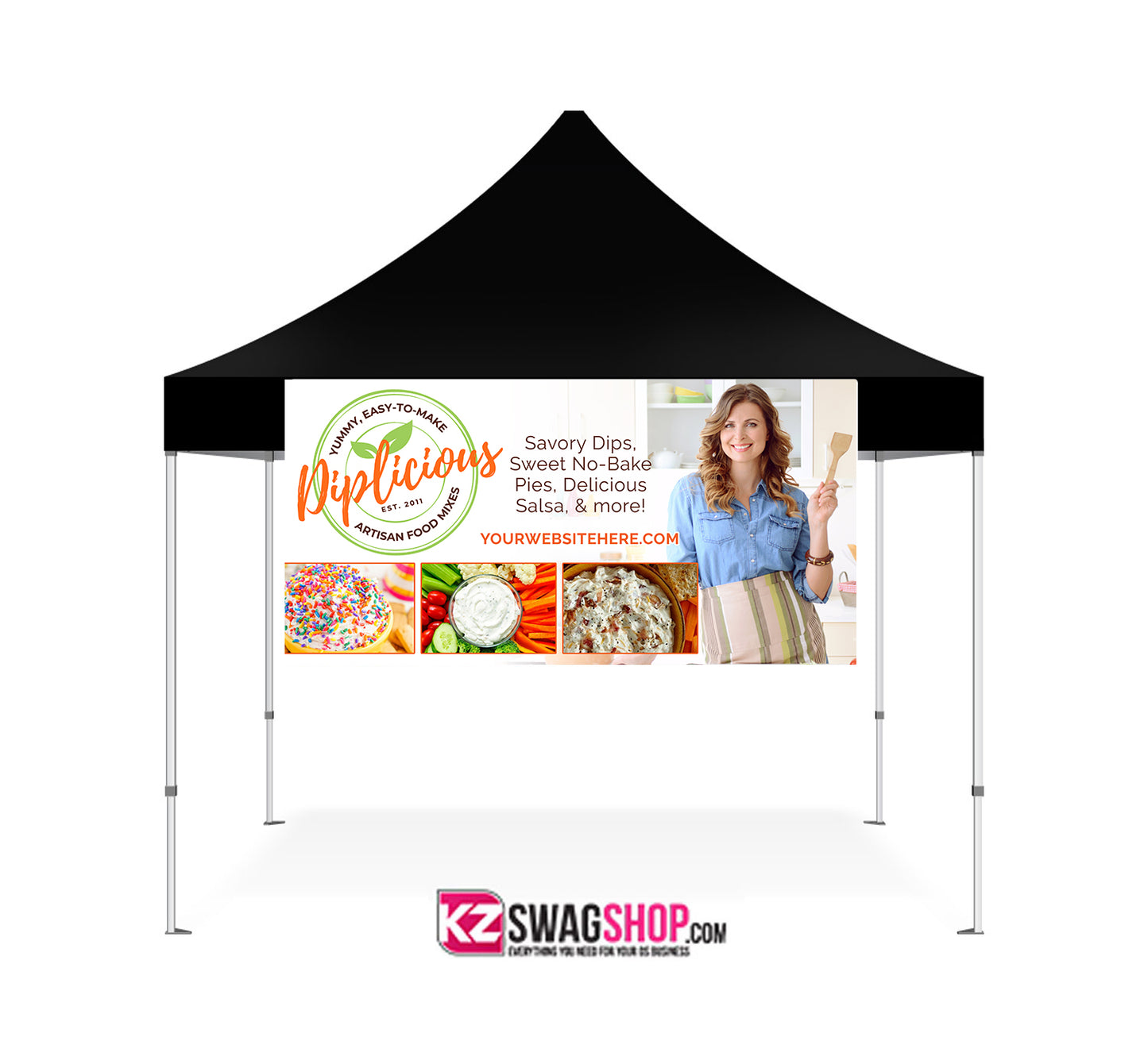 Diplicious 6x3 horizontal vinyl banner style 2