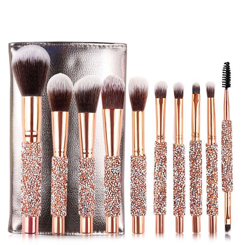 $5 Bling 10pcs/set Bling Glitter Makeup Brushes Set