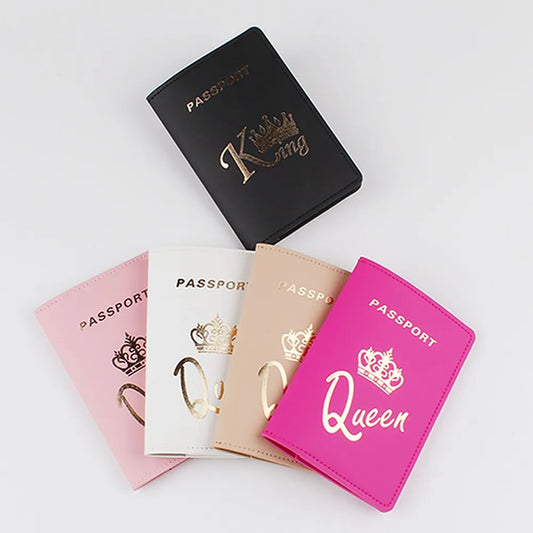Bling queen and king passport cover