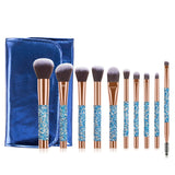 $5 Bling 10pcs/set Bling Glitter Makeup Brushes Set
