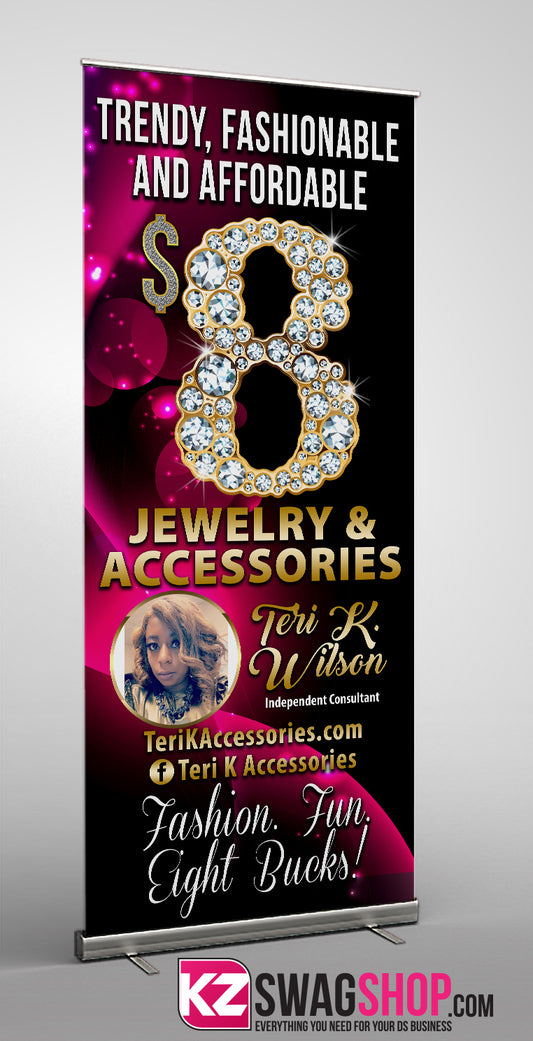 $8 Bling Retractable Banner style 2