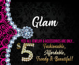 $5 Bling 60x50 Fleece Soft Table Cover