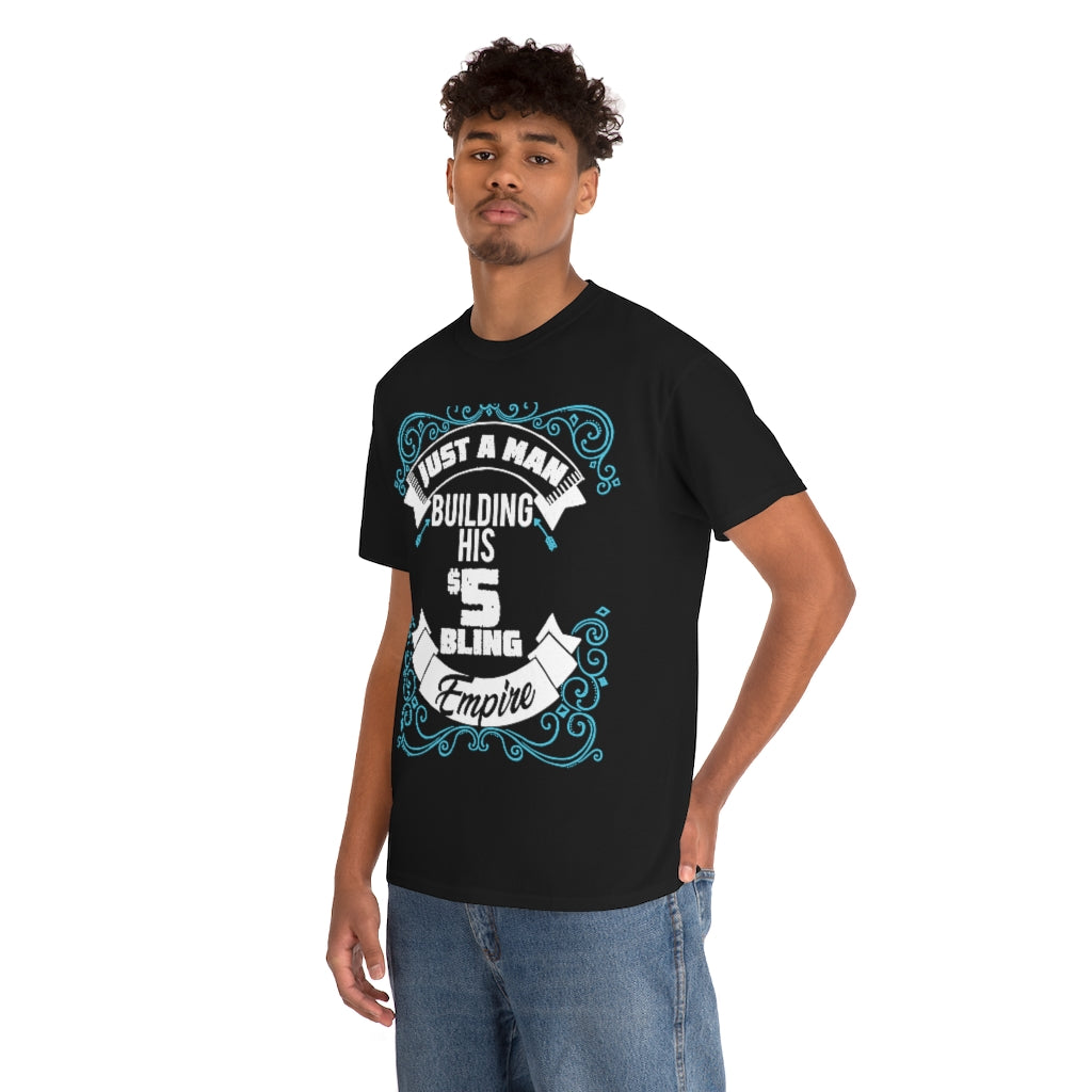 Just a man building his $5 Bling Empire T-shirt