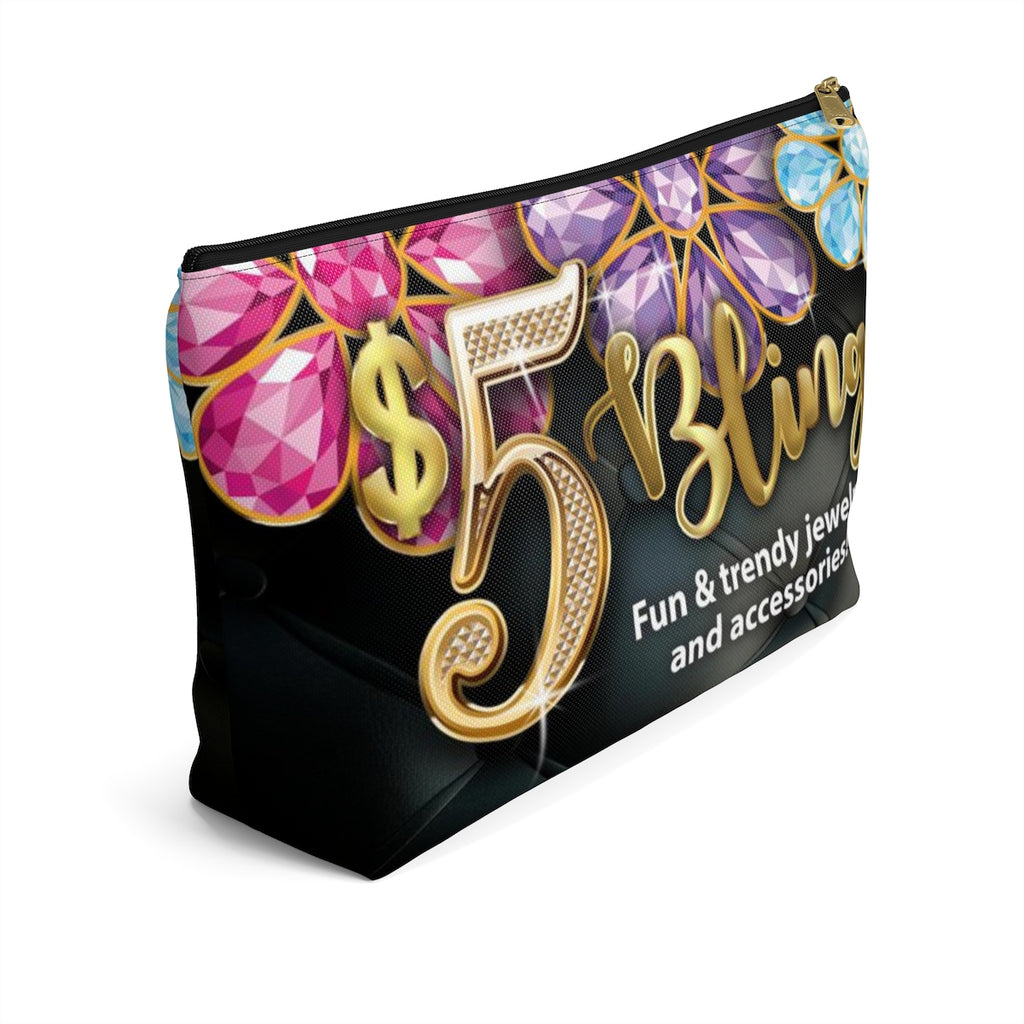 Accessory Pouch w T-bottom - BLOOM - 2 SIZES AVAILABLE!!