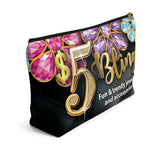 Accessory Pouch w T-bottom - BLOOM - 2 SIZES AVAILABLE!!