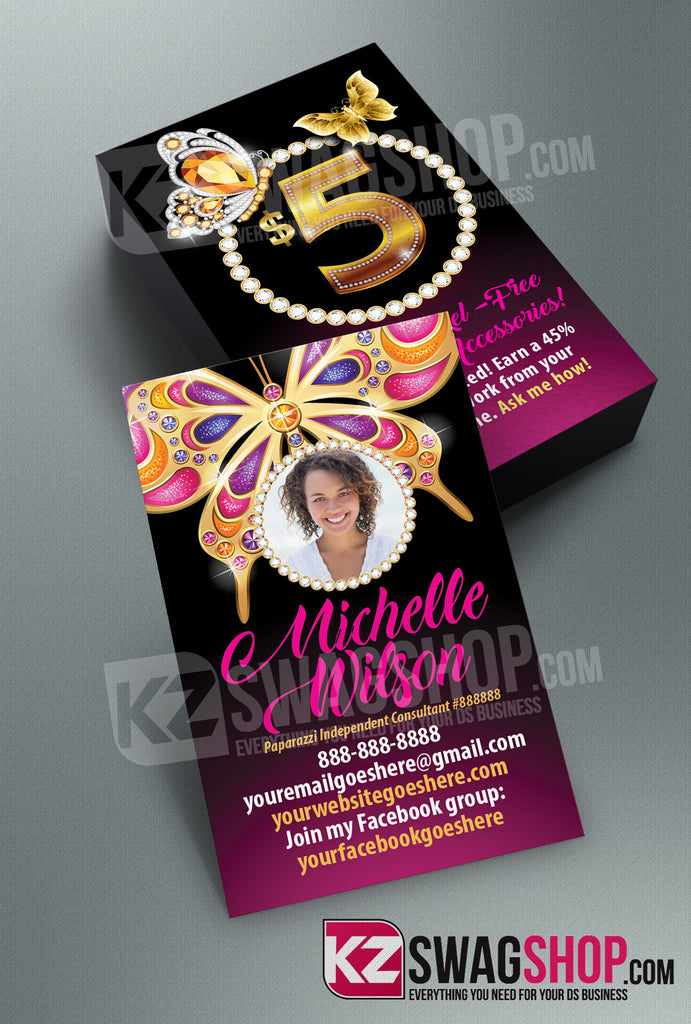 $5 Bling Jewelry Business Cards Style 35