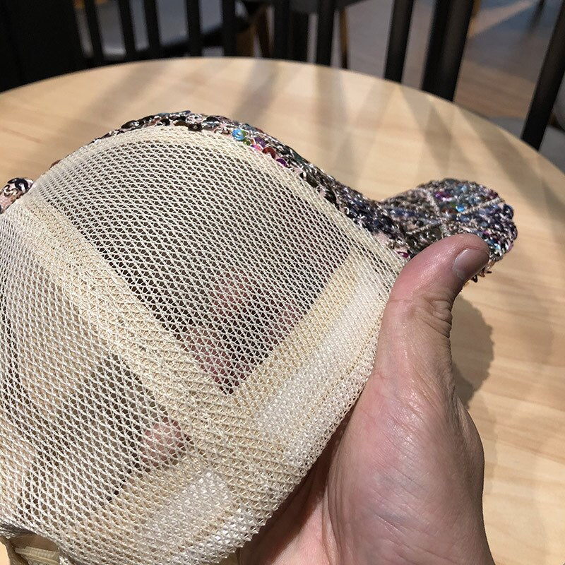 Bling Sequin Embroidery Mesh Hats