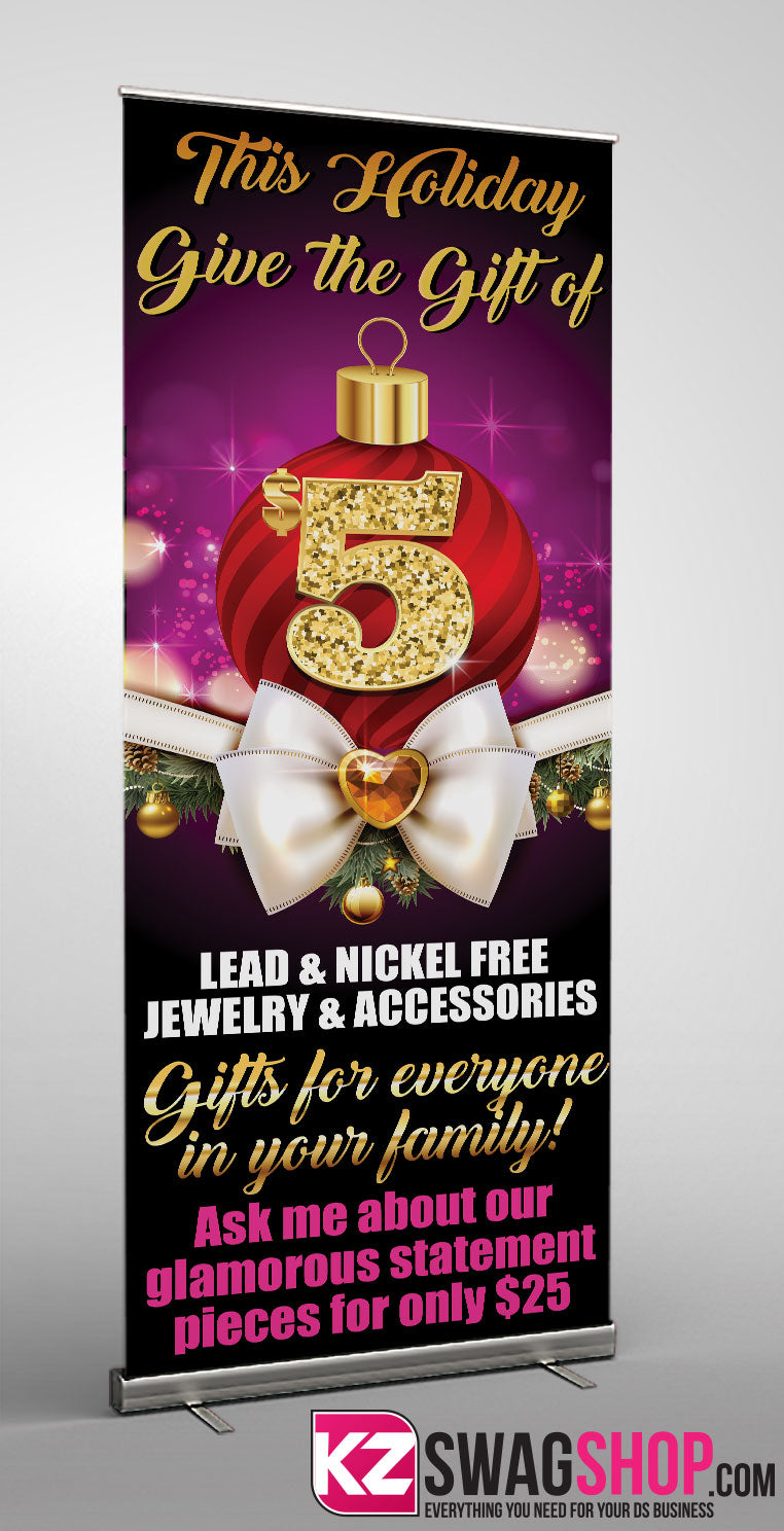 Bling Retractable Banner HOLIDAY 2