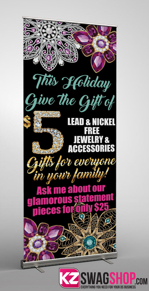 Bling Retractable Banner HOLIDAY 3