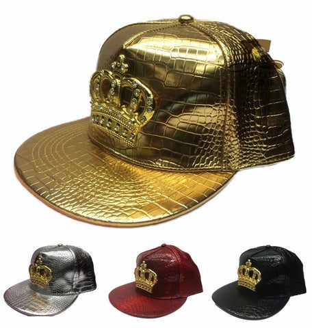 Faux metallic Bling Crown hat