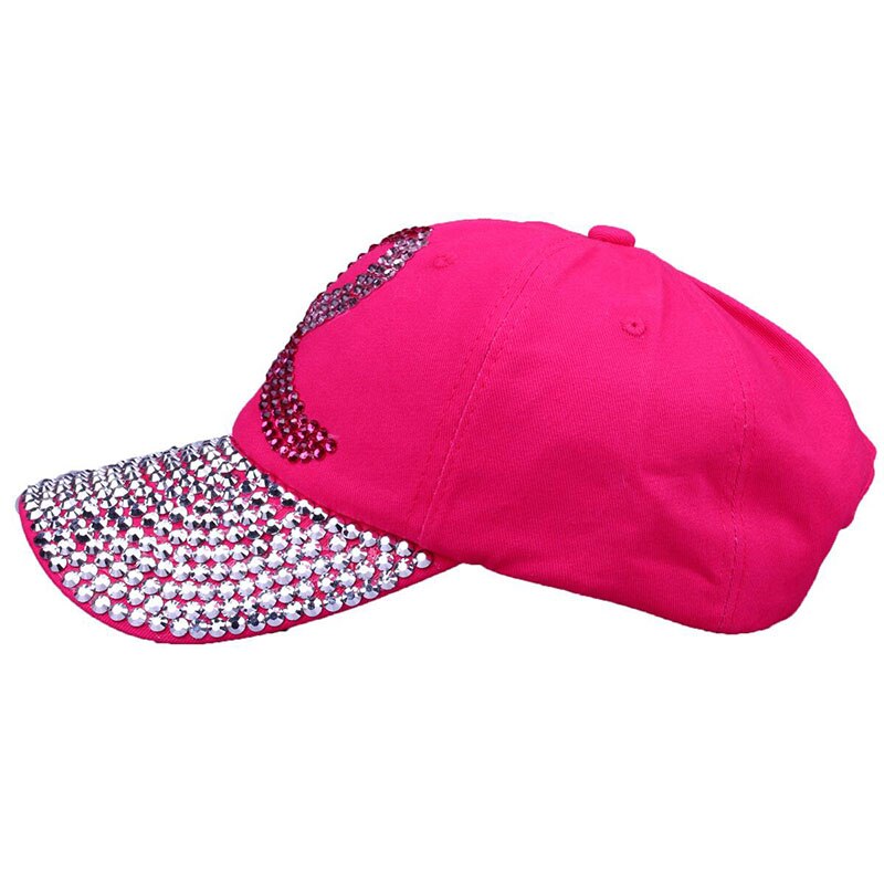 Cancer Awareness Pink Ribbon bling rhinestones hat