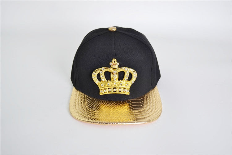 Faux metallic Bling Crown hat