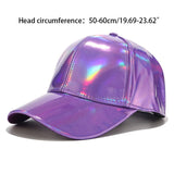 Faux Leather Metallic Hats
