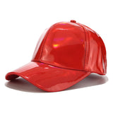 Faux Leather Metallic Hats