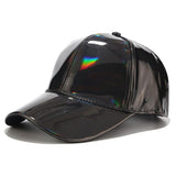 Faux Leather Metallic Hats