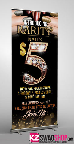 Rarity Nails Retractable Banner Style 1