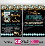 $5 Bling - 4x6 Recruiting Blitz Cards - PERSONALIZED - ALL DESIGNS