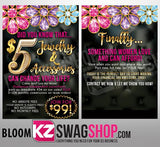 $5 Bling - 4x6 Recruiting Blitz Cards - PERSONALIZED - ALL DESIGNS