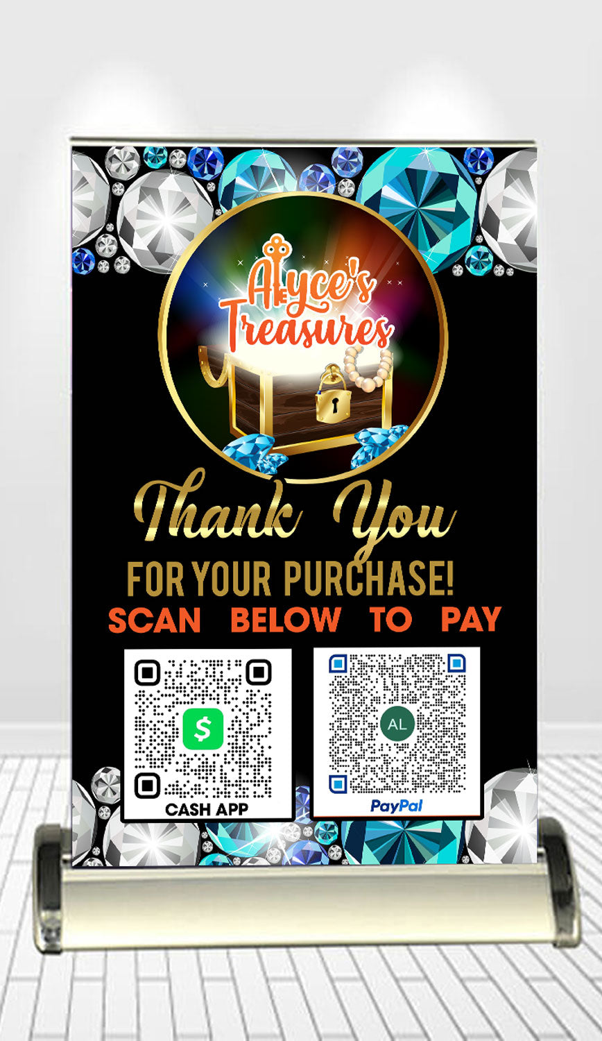 Bling Qr Code Payment Sign