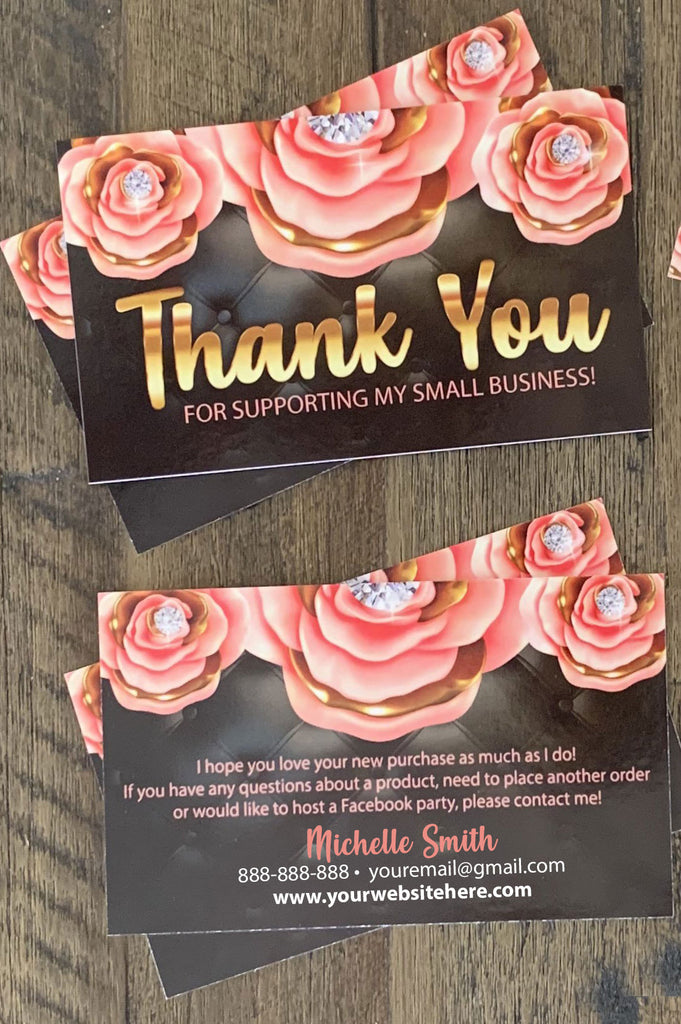 Thank you Cards - ROSEGOLD- PERSONALIZED