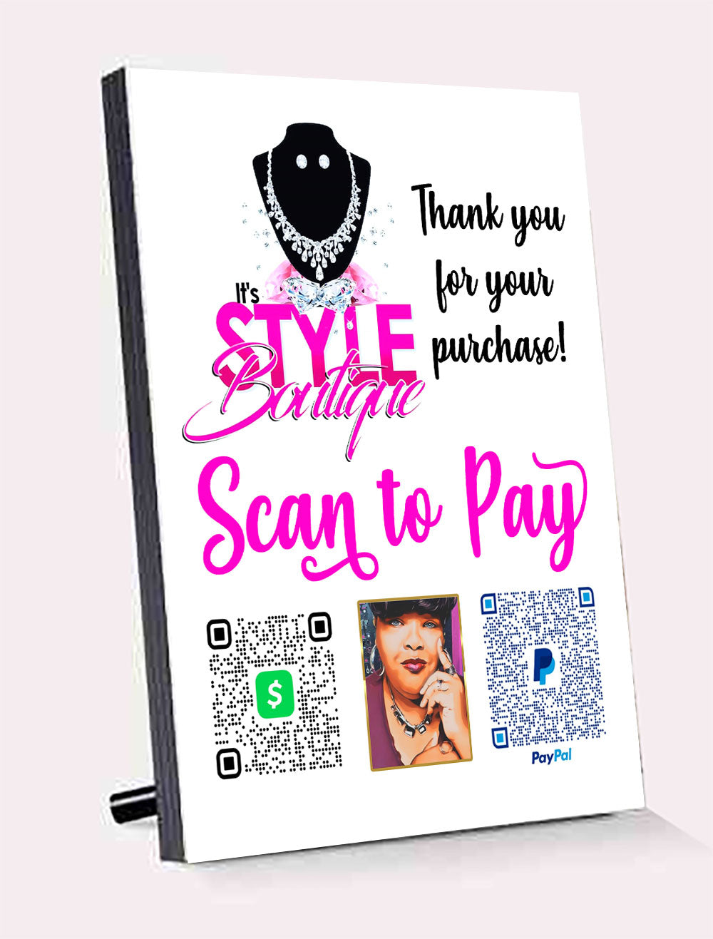 Bling Qr Code Payment Sign